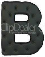 Luxury black leather font B letter
