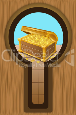 treasure chest with coins