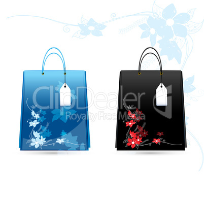 floral shopping bags