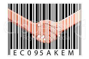 business deal with bar code