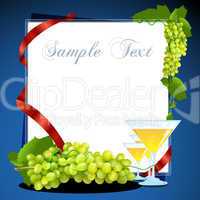 grape wine card
