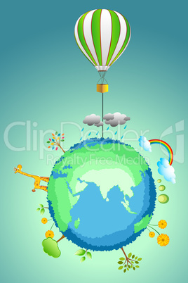 earth with parachute