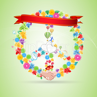 floral peace card