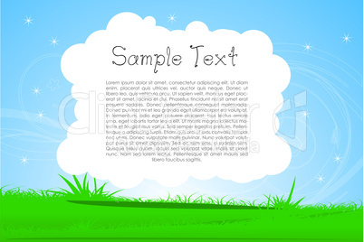 nature card with sample text