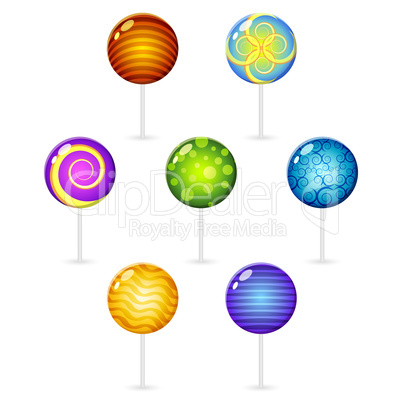 different decorated lollypops