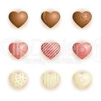 heart shape chocolate