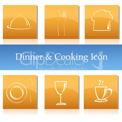 dinner and cooking icons