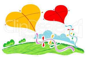 heart shape  kites