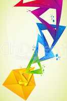 abstract colourful design in letter