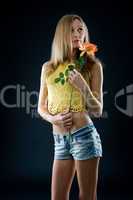 Girl with flower