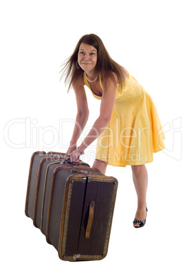 Girl with suitcase