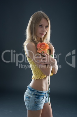 Girl with flower