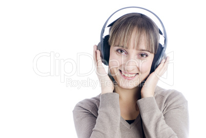 Woman with headphones