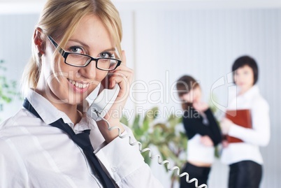 Calling woman