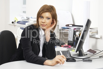 Businesswoman with computer