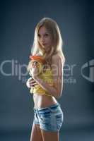 Girl with flower