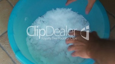 Creating snowballs in a bowl