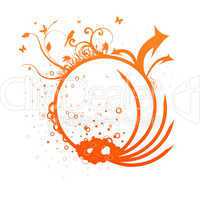 dekorativer Design orange
