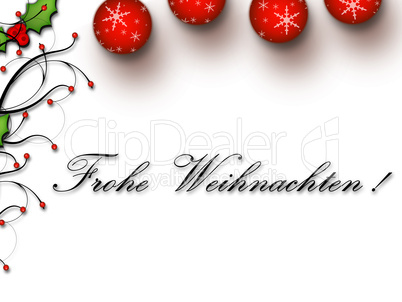 elegante Weihnachtskarte deutsch