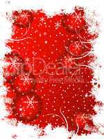 frostige Weihnachtskarte rot