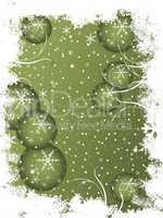 frostige Weihnachtskarte grün