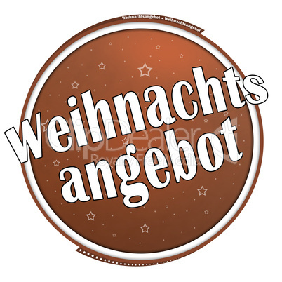 Weihnachtsbutton braun