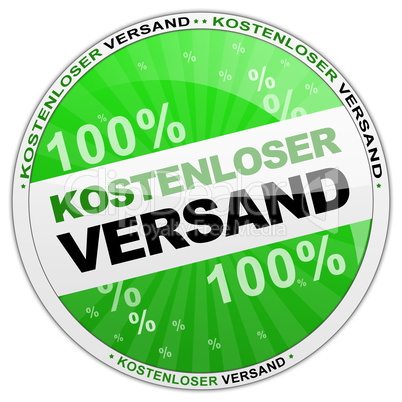 Button kostenloser Versand grün