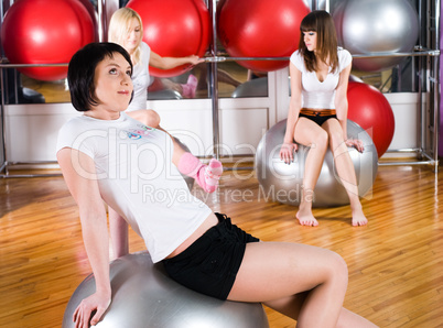 Girl in fitness center