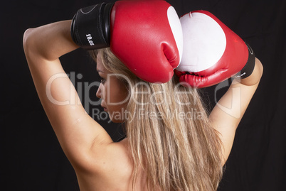 Pretty boxing girl