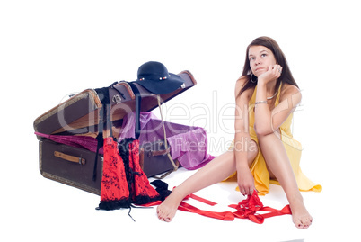 Girl with suitcase