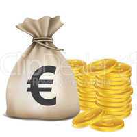 euro bag coins
