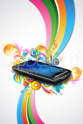 mobile with colorful waves