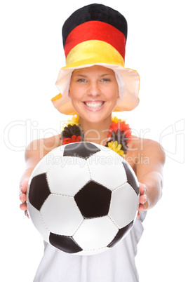 Weiblicher Fußballfan