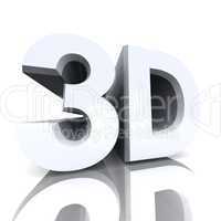 3D Kino Text - silber 01