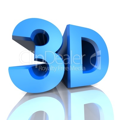 3D Kino Text - Blau 01