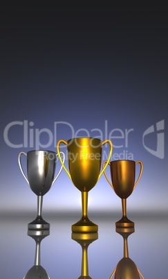 Die Drei Pokale - Gold Silber Bronze