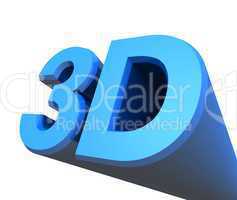 3D Kino Text - Blau 03