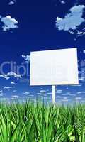 Blanko Schild im Gras 02
