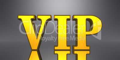 3D Gold VIP-Text