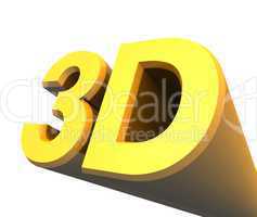 3D Kino Text - Gelb 02