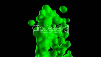 Liquid Flow Movie - Green on black 01