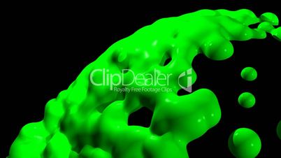 Liquid Flow Movie - Green on black 02