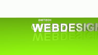 Webdesign Text Rotation 01 Grün Weiß