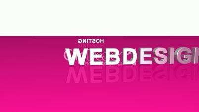 Webdesign Text Rotation 01 Pink Weiß