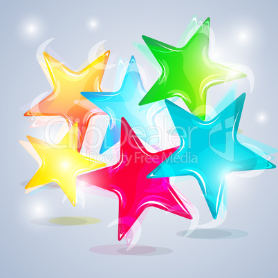 abstract colorful stars
