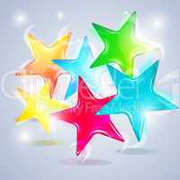 abstract colorful stars