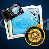 compass with camera and pictures