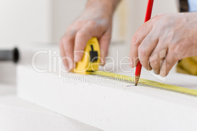 Home improvement - handyman measure porous brick