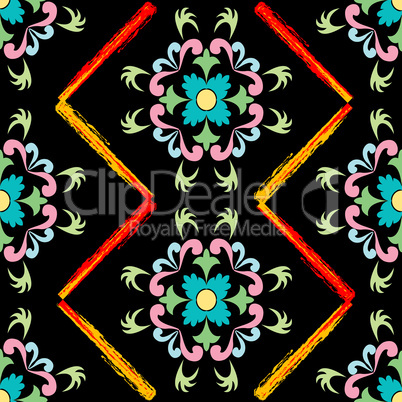 retro seamless floral pattern