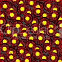 red and yellow circle pattern
